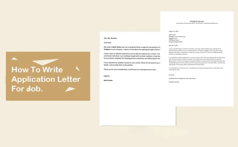 Application Letter for Job - How To Write