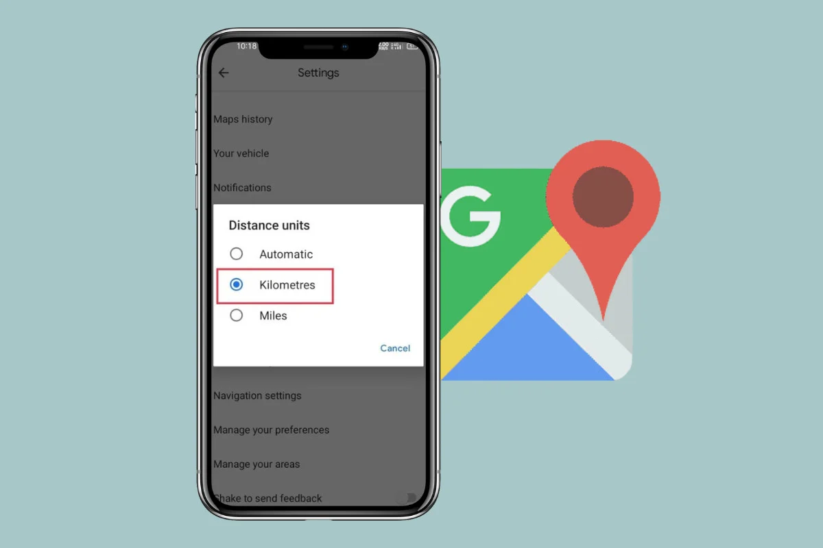How to Change Between Miles and KM in Google Maps