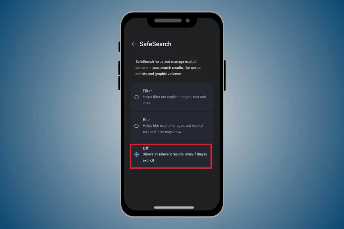 How to Disable Google Safe Search on Chrome Mobile