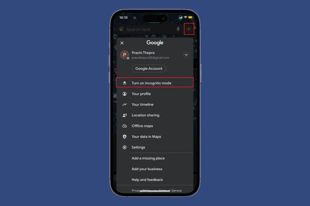 How to Enable Incognito Mode on Google Maps